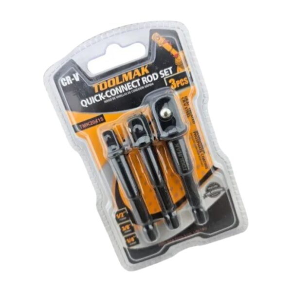 ADAPTADOR CONEXION RAPIDO P/DADO 3PCS 1/4"-3/8"-1/2",TMK