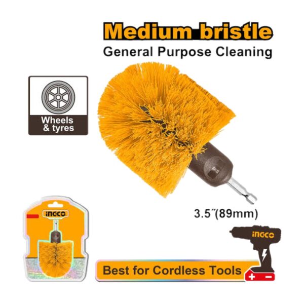 CEPILLO DE CERDAS MEDIANAS 3,5"" INGCO