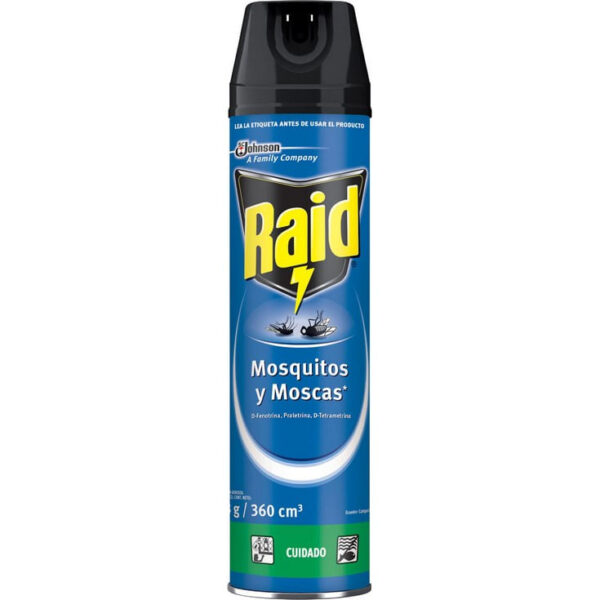 RAID ELIMINA VOLADORES 400ML (MOSQUITOS Y MOSCAS)