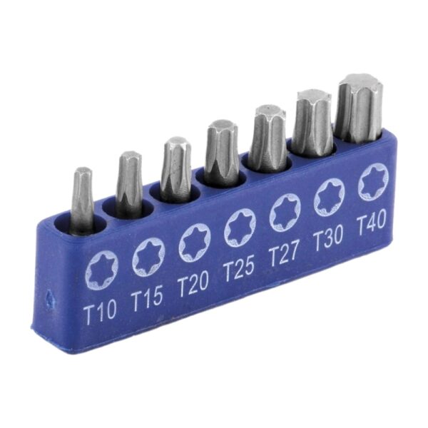 DESTORNILLADOR TC P/TALADRO PUNTA TORX MANDO 1/4"JGO 7PCS
