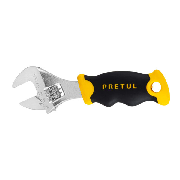 LLAVE AJUSTABLE CORTA 5  CON GRIP PRETUL