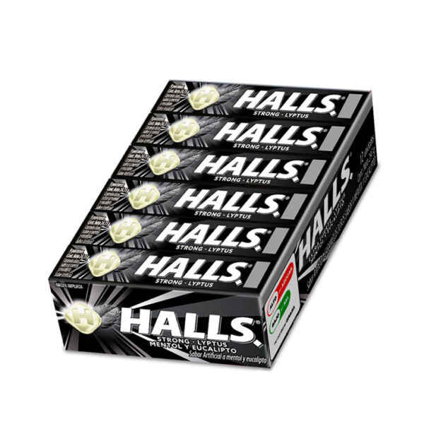 CAJA HALLS NEGRO X12