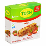 BARRA CEREALES FRESA TOSH 6 UND 138GR