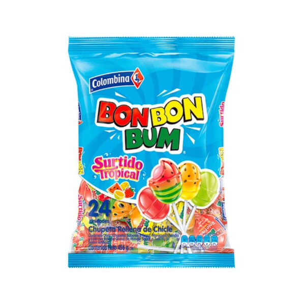 BON BOM BUN SURTIDO TROPICAL 456GR