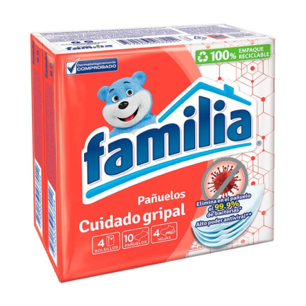 PAÑUELOS FAMILIA CUIDADO GRIPAL X 4