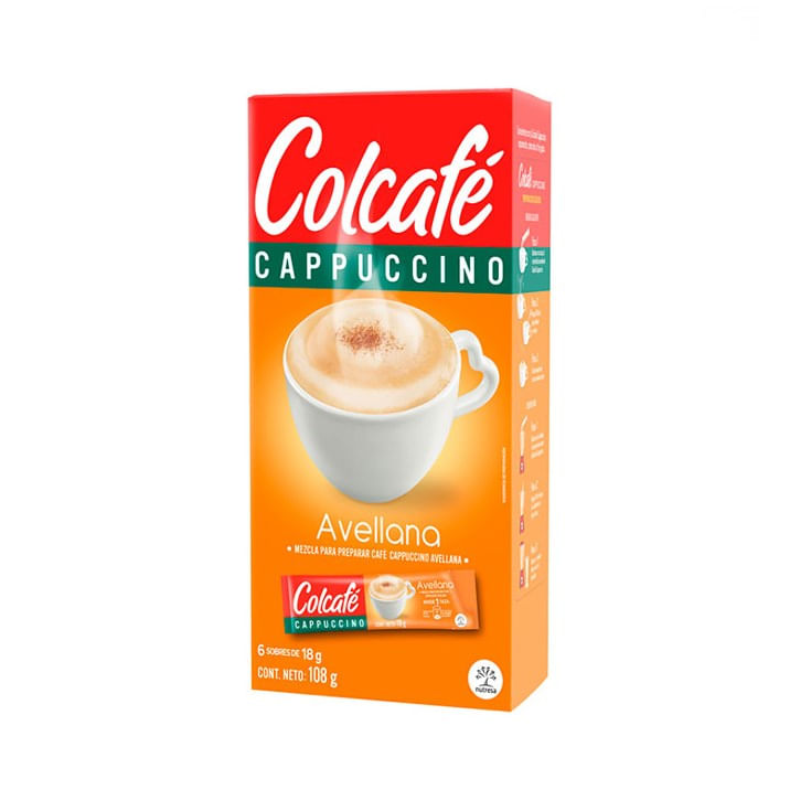 7702032109173 CAFE COLCAFE CAPPUCCINO AVELLANO 108 G - Imagen 1