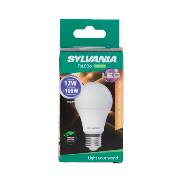 FOCO SYLVANIA LED 12W E27 LUZ CALIDA