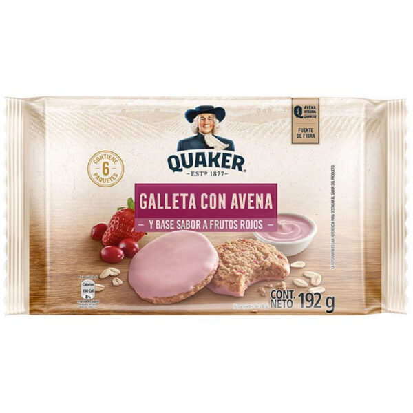 GALLETA QUAKER AVENA FRUT ROJOS 192GR