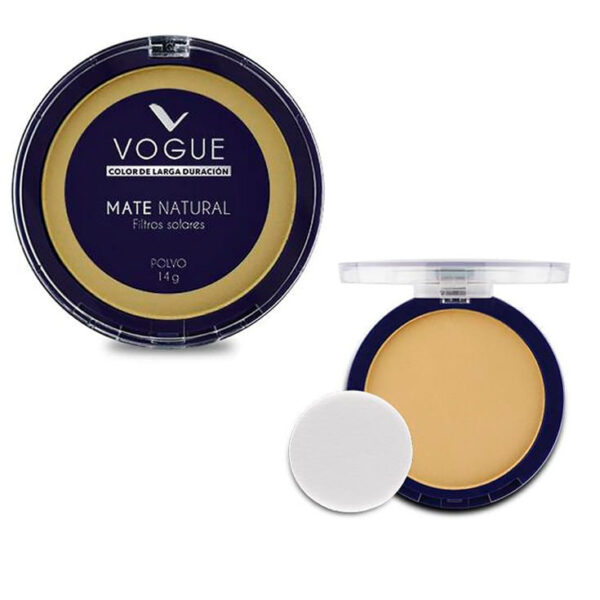 POLVO COMPACTO VOGUE MATE NATURAL NATURAL 14GR