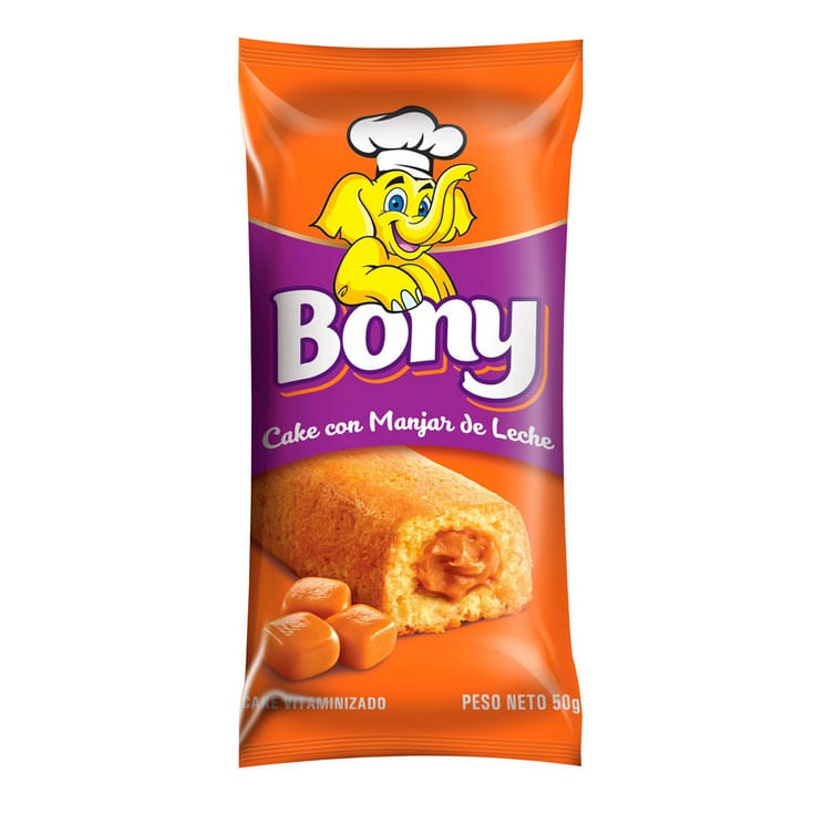78600553 CAKE BONY MANJAR LECHE 50 G - Imagen 1