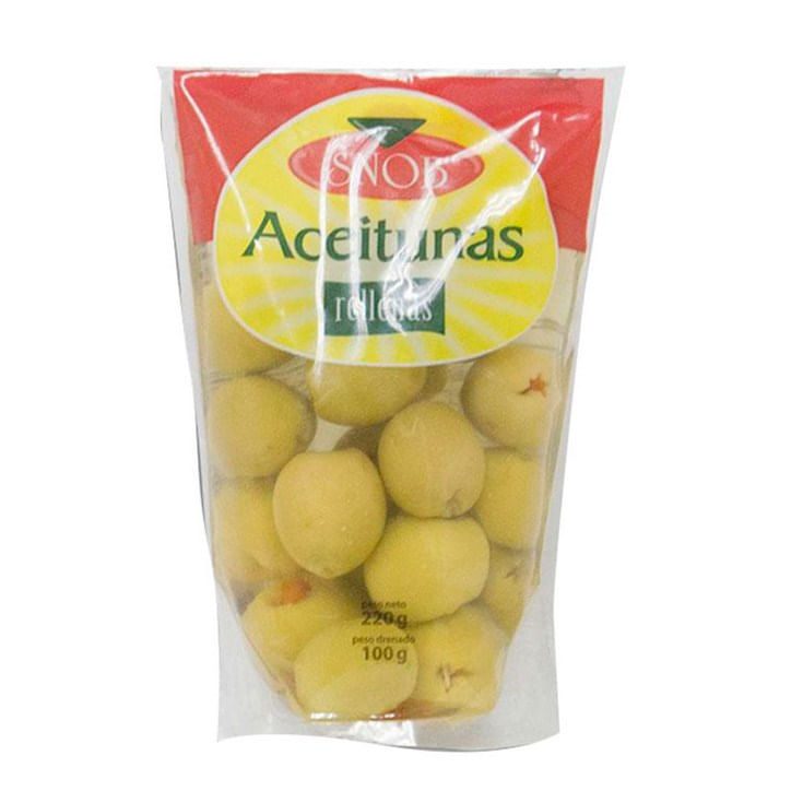 7861001943054 ACEITUNAS SNOB RELLENAS DOYPACK 220 - Imagen 1