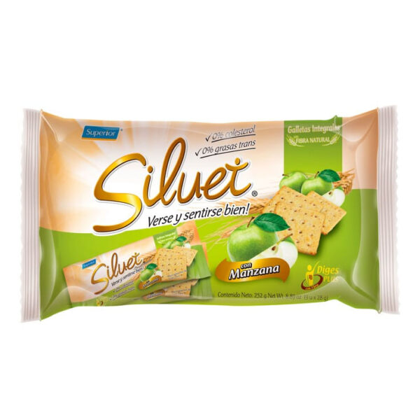 GALLETA SILUET X 9U MANZANA