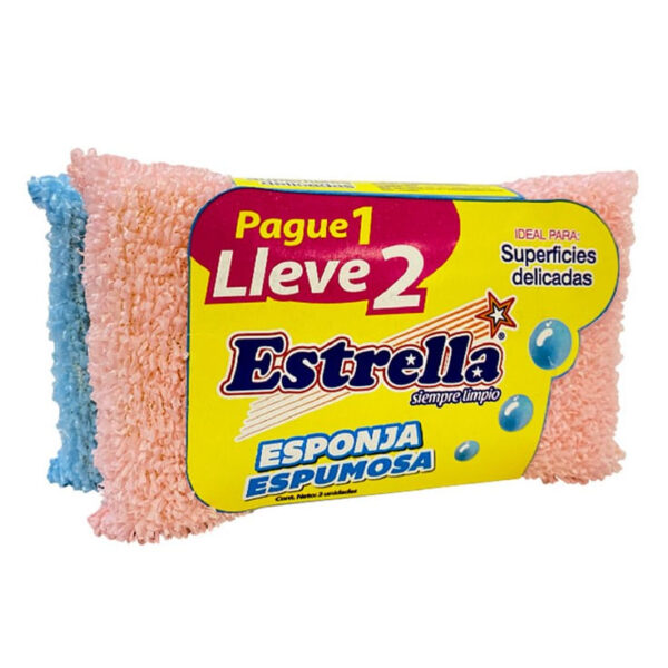 ESPONJA ESPUMOSA ESTRELLA X 2