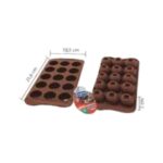 COOKPRO MOLDE SILICON P/CHOCOLATE REDONDO 21.6X10.5X2CM.X1U C72 TYS036