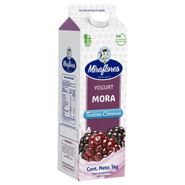 YOGURT MIRAFLORES MORA CARTON 1KG