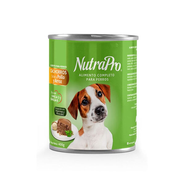 NUTRAPRO LATA CACHORRO POLLO/ARROZ 400GR