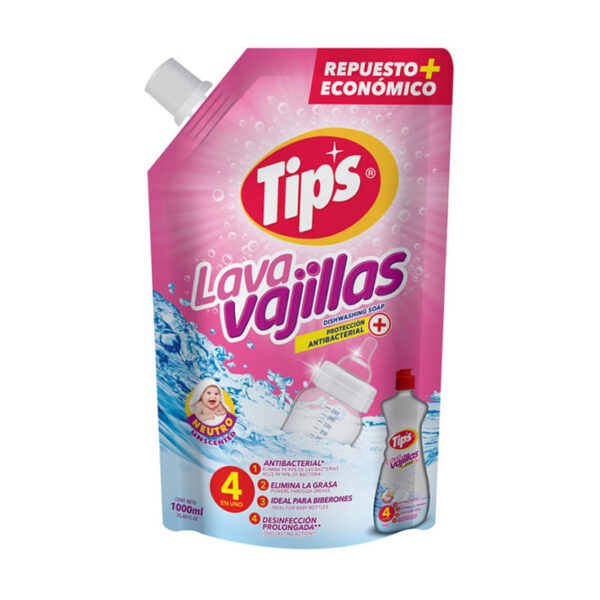 TIPS LAVAVAJ. ANTIBACT. NEUTRO DOYPACK 1000 ML X12%%UND