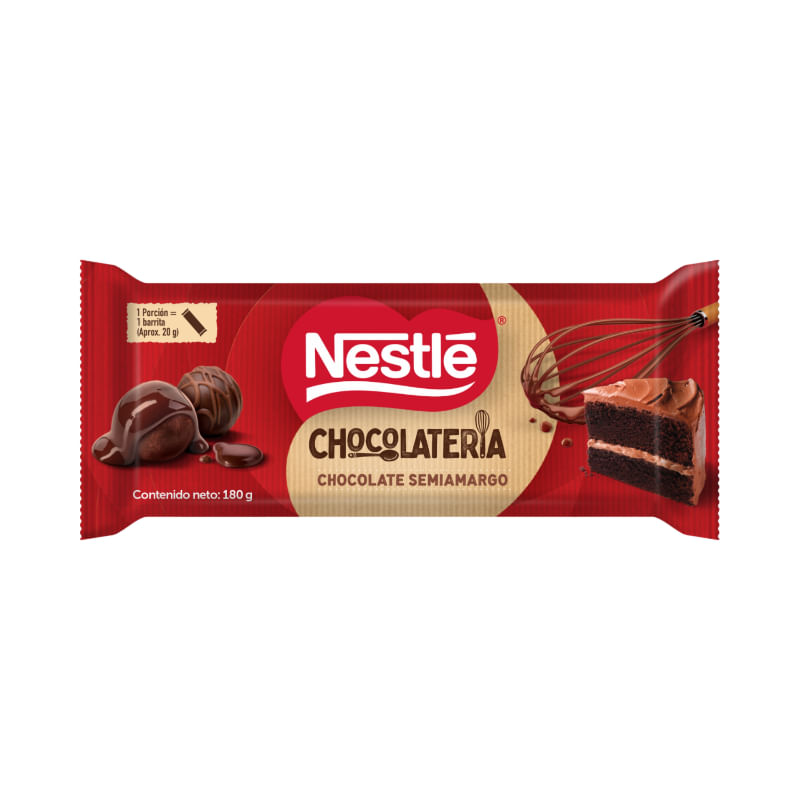 7861091151742 NESTLE CHOCOLATE SEMIAMARGO 180G - Imagen 1