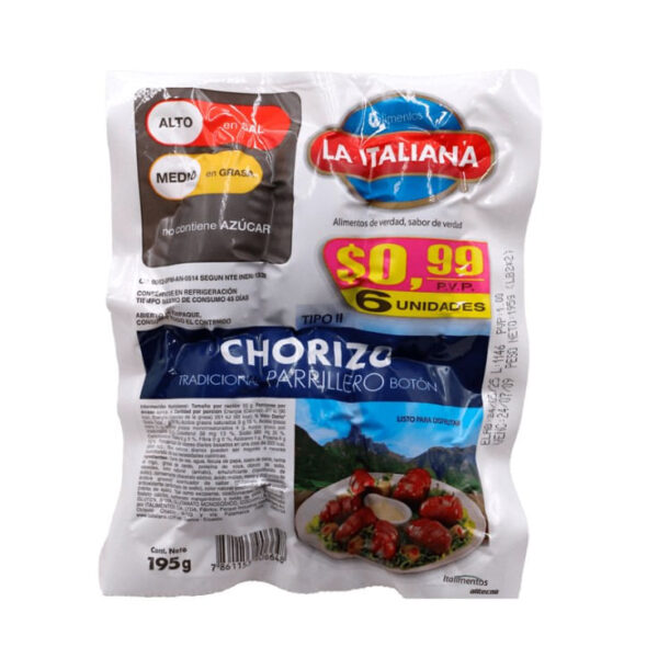 CHORIZO PARRILERO BOTON 195GR