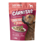 CARNITAS AP PERRO TROCITOS EN SALSA CERDO SALMON 100G