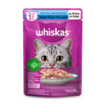 WHISKAS ADULTO ESTERILIZADO ALIMENTO HUMEDO PESCADO EN SALSA 85G