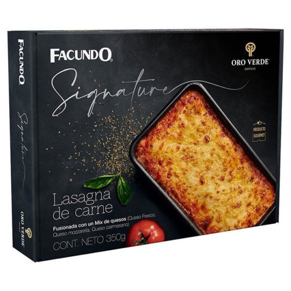 LASAÑA CONGELADA DE CARNE FACUNDO 350