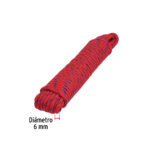 CUERDA POLIPROPILENO 1/4 X15M ROJO FIERO