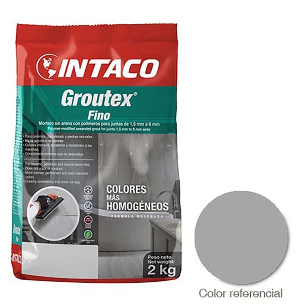 INTACO GROUTEX PLATA 2KG. # 3