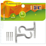 SOPORTE MURO 3/4PLG CROMO X 2 UNID