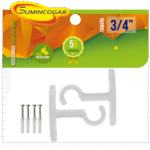 SOPORTE D/PARED BLANCO 3/4P C/PAR