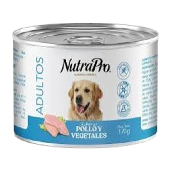 NUTRAPRO LATA PERRO ADULTO POLLO/VEG 170GR