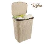 CESTO CANASTA RATAN PICA BEIGE