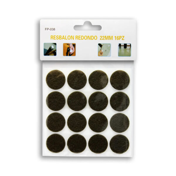 RESBALON REDONDO CAFE 22MM 16PZ K-HOME